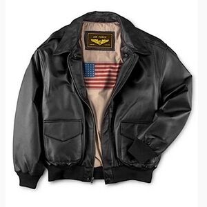 Landing Leathers Men Air Force A-2 Leather Flight Bomber Jacket men’s size small